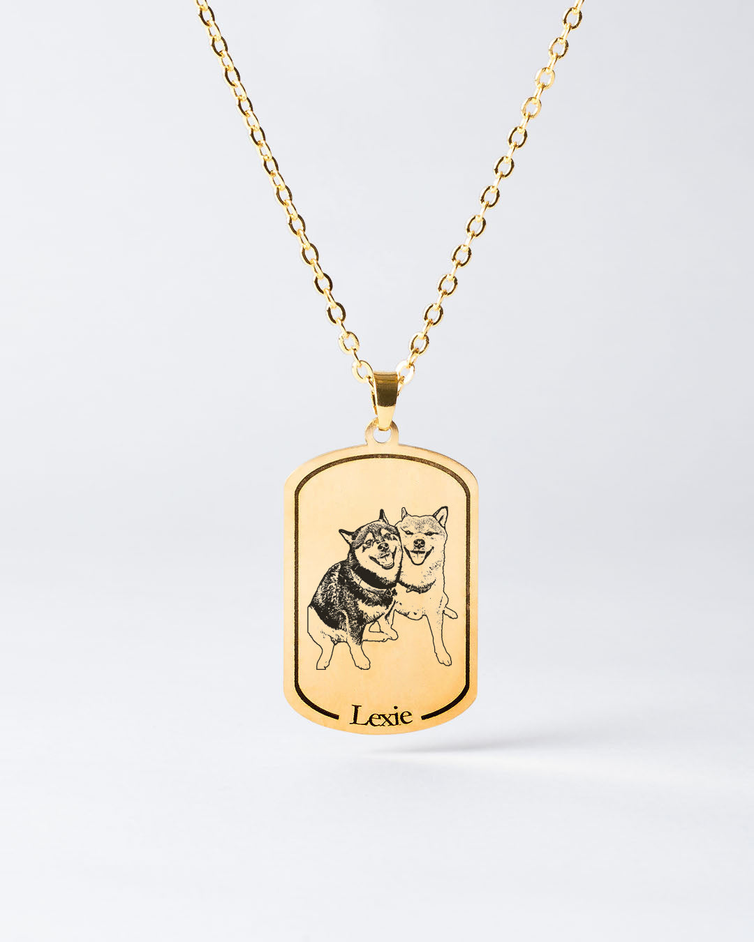 Personalized Dogtag Necklace with Custom Engraved Dog Photo - Unique Memorial Gift for Dog Owners