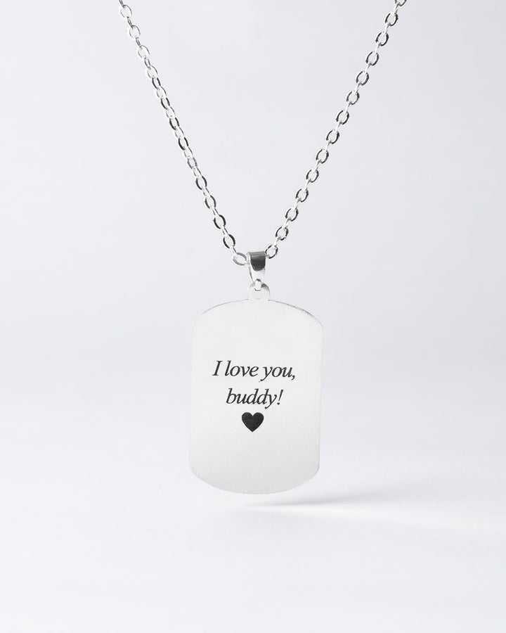 Personalized Dogtag Necklace with Custom Engraved Dog Photo - Unique Memorial Gift for Dog Owners