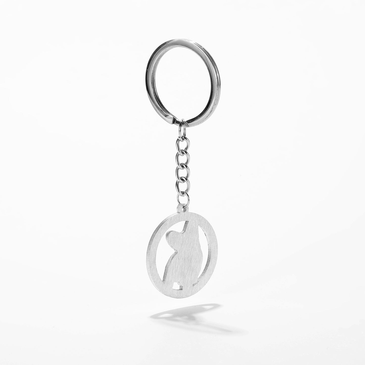 Wonsup® Personalized Pet Keychain with Custom Engraved Photo and Name - Unique Memorial Gift for Pet Lovers