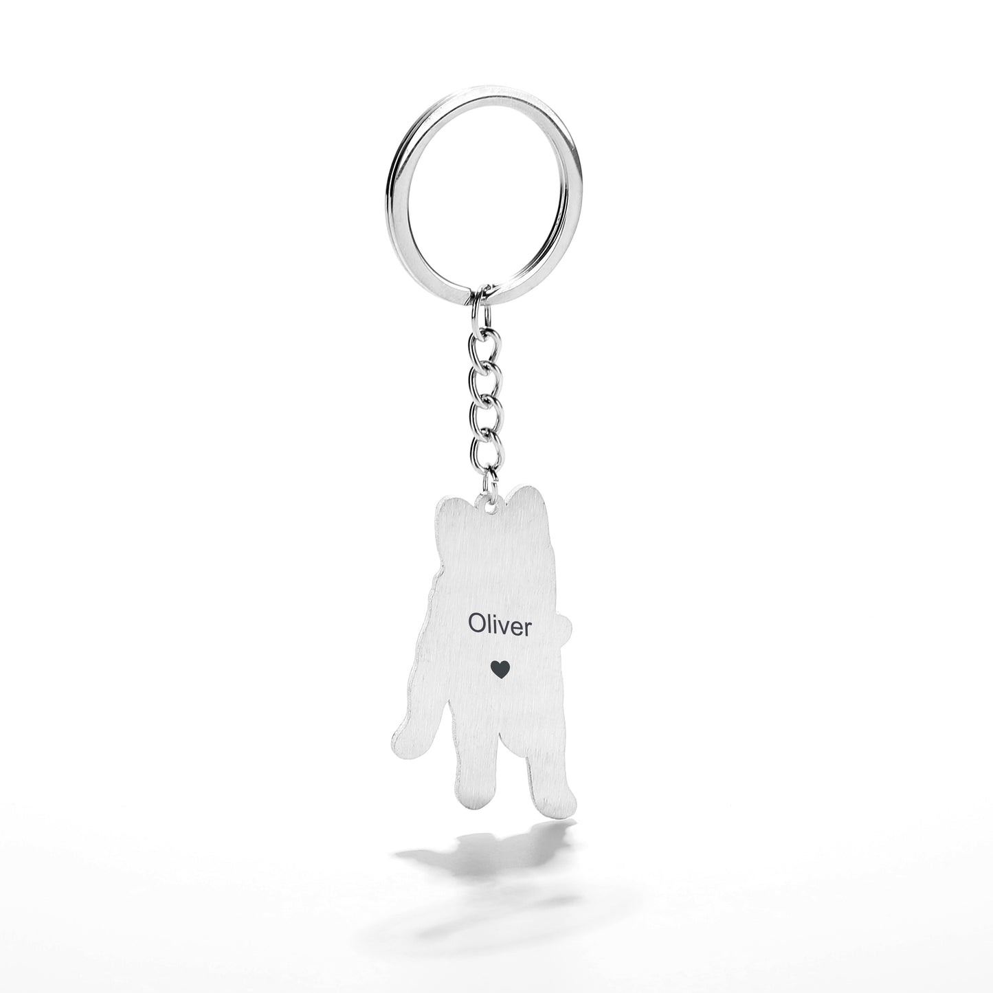 Wonsup® Life-Like Dog Keychain with Custom Engraved Photo - Realistic Pet Memorial Accessory