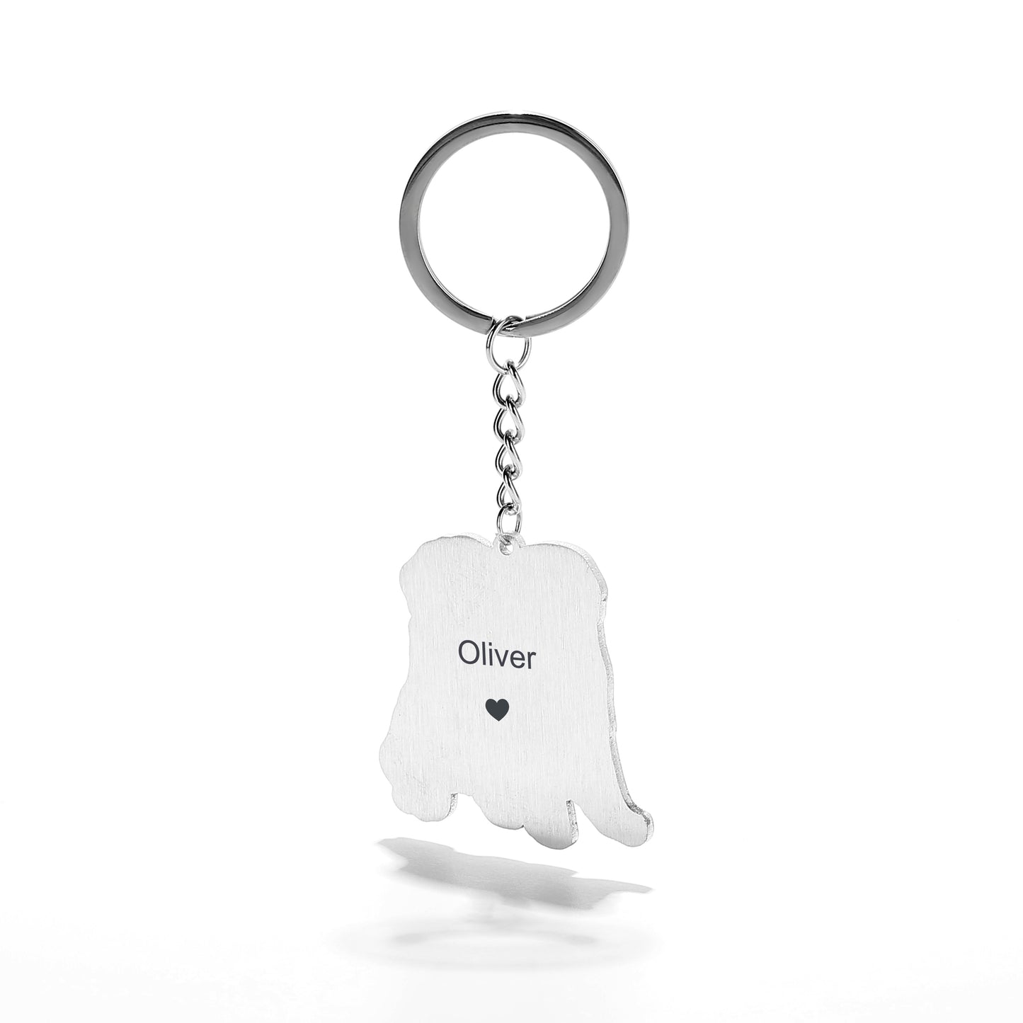 Wonsup® Life-Like Dog Keychain with Custom Engraved Photo - Realistic Pet Memorial Accessory